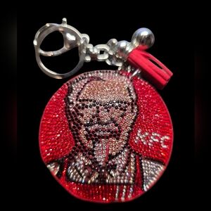 KFC Colonel Sanders Bag Charm Rhinestone Keychain